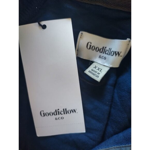 Goodfellow & Co XXL men's navy blue quilted sweater in cotton and polyester NWT - Picture 4 of 7